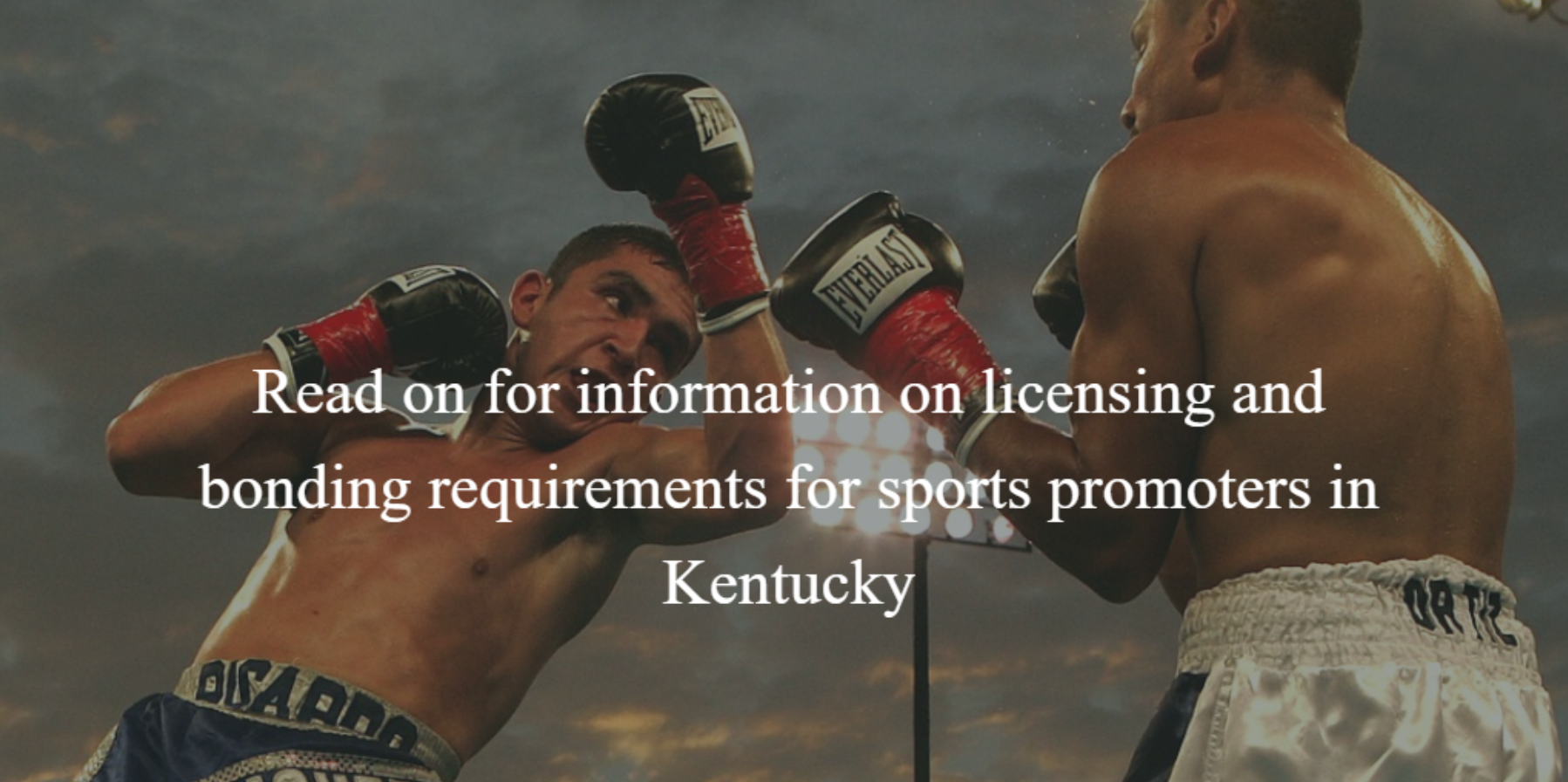 kentucky combative sports promoters bonding