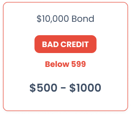 10000 surety bond bad credit
