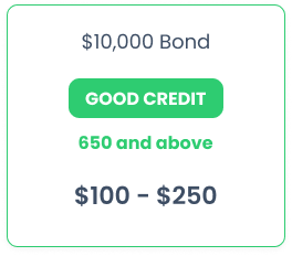 10000 surety bond good credit