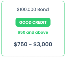 100,000 surety bond good credit