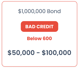 1000000 surety bond bad credit