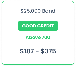 25000 surety bond good credit