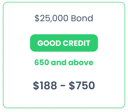 25000 surety bond good credit