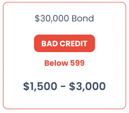 30000 surety bond bad credit