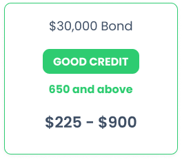 30000 surety bond good credit