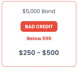 5000 surety bond bad credit