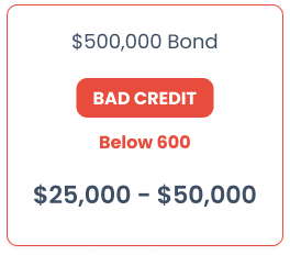 $500,000 surety bond bad credit