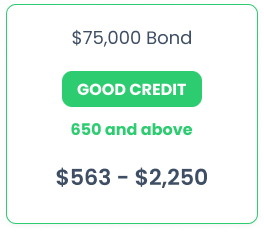 75000 surety bond good credit